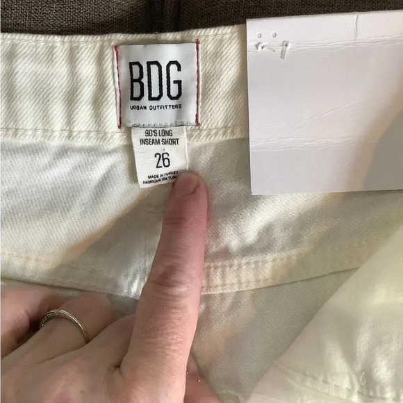 NWT BDG Urban Outfitters White Denim Shorts Womens Sz 26 - Picture 4 of 5